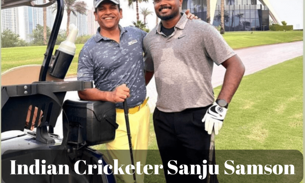 Indian Cricketer Sanju Samson Tries Golf in Dubai