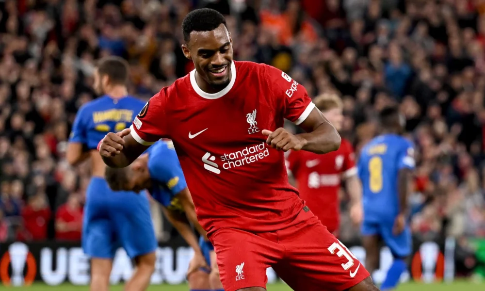 In an evening of European football, Liverpool secured a victory over Union Saint-Gilloise in the Europa League, with Ryan Gravenberch shining as the standout performer.