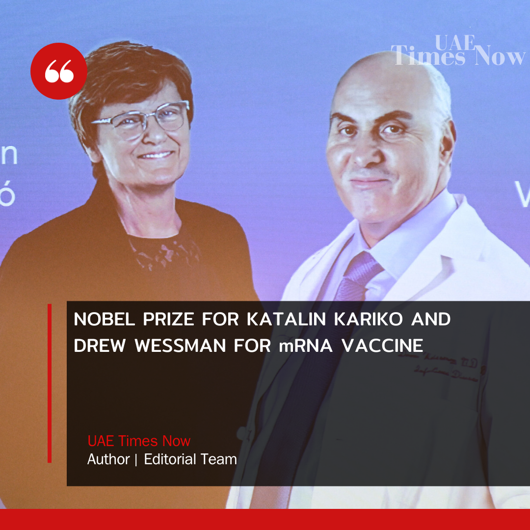 The Nobel Prize in Physiology or Medicine for 2023 has been awarded to Katalin Kariko and Drew Weissman, for or developing highly effective mRNA vaccines.