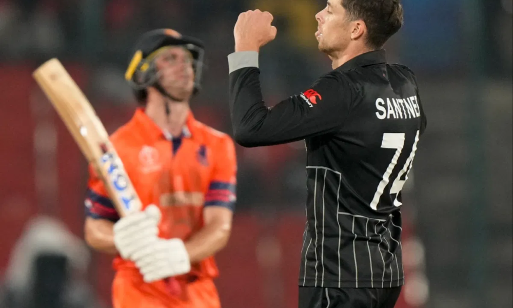 Mitchell Santner became the first New Zealand spinner to capture a five-wicket haul in a Cricket World Cup.