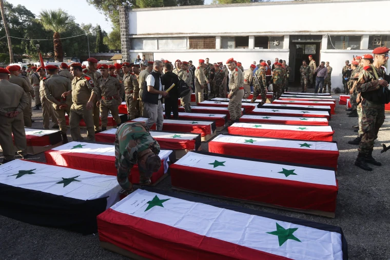 An attack on a Syrian military academy on Thursday killed more than 110 people, according to a war monitor, with official media accusing terrorist organisations.