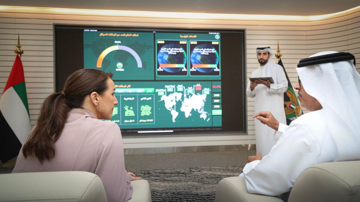 Dubai Civil Defence has launched an environmental preparation programme, complete with a globe map depicting carbon emissions from fires.