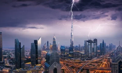 The Crown Prince of Dubai shared a video of lightning striking the tower this week.
