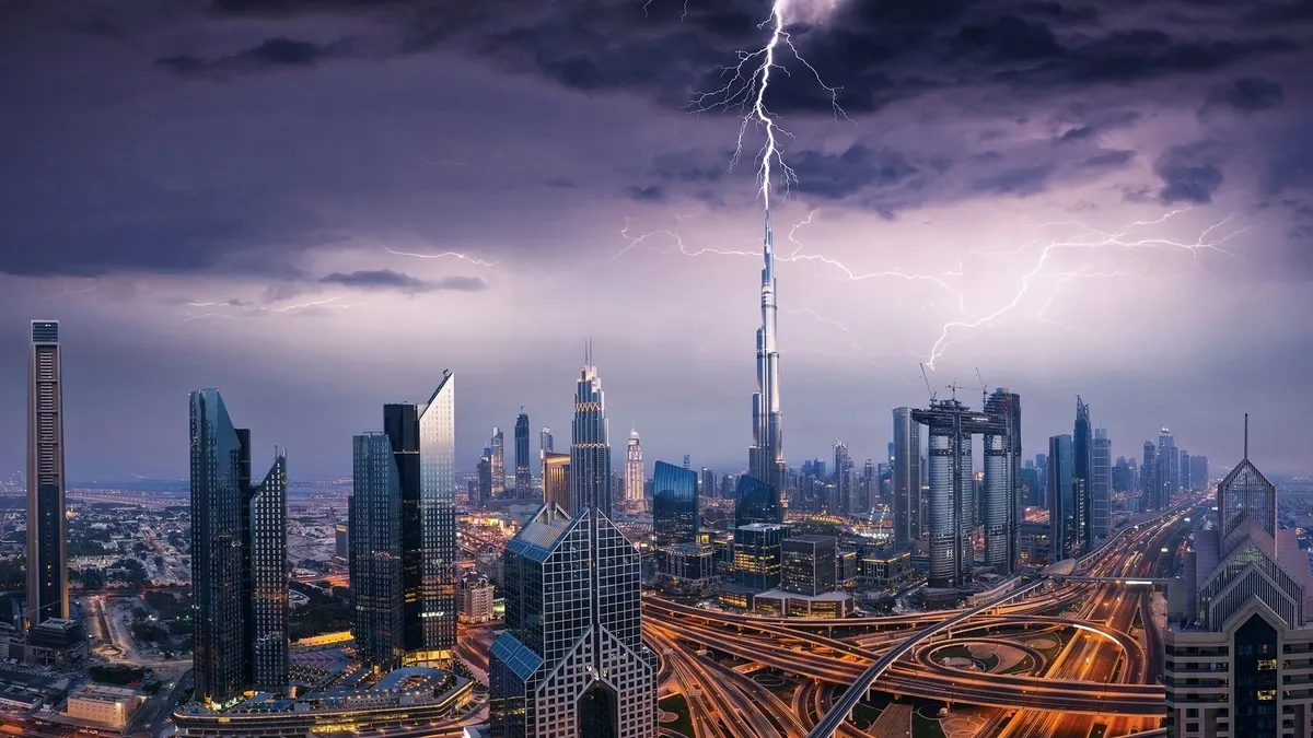 The Crown Prince of Dubai shared a video of lightning striking the tower this week.