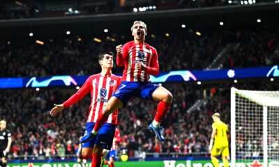 Antoine Griezmann and Alvaro Morata both scored a brace as 10-man Celtic suffered a bruising defeat at Atletico Madrid to stay rooted to the bottom of Champions League Group E.