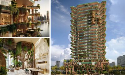 Inspired by natural structures like banyan trees and quartz peaks, Dubai’s Eywa will feature organic circular columns, interlacing roots, and climbing vines.