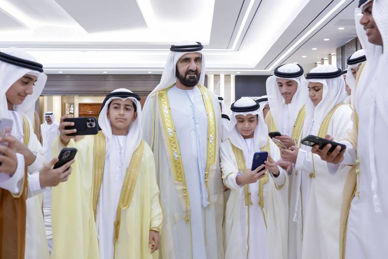 Vice President and Ruler of Dubai met with the youth of Emiratis on the first day of the new span for the Federal National Council.