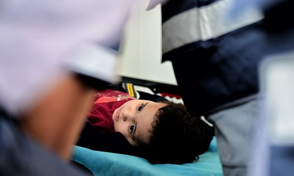 On a Saturday morning, the first group of Palestinian youngsters arrived in Abu Dhabi for medical care in UAE facilities.