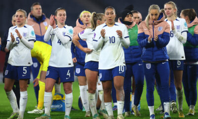 Merciless England pounded Scotland in their last Women's Nations League group game, but it was not enough to top the table after the Netherlands scored two stoppage-time goals against Belgium to deny them a dramatic finish.
