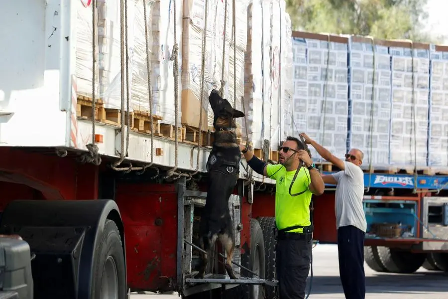Following the commencement of Israel's military incursion on Friday, supplies has become stuck near the Egypt-Gaza border.