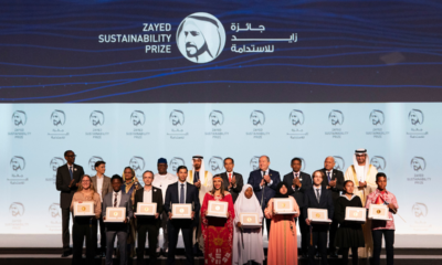 President Sheikh Mohamed bin Zayed Al Nahyan honoured the winners of the Zayed Sustainability Prize as part of the COP28.