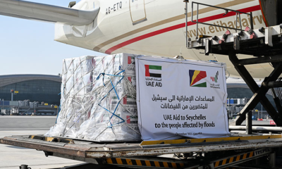 In reaction to the destruction caused by recent floods in Seychelles, the UAE sent a plane carrying 50 tonnes of critical food supplies.