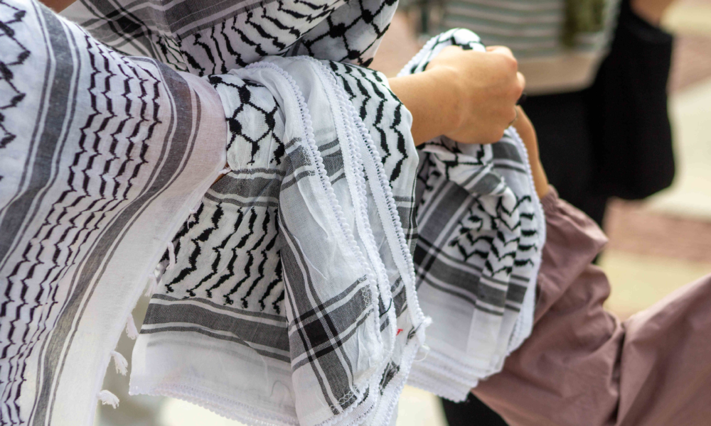 In the midst of the ongoing crisis, the Palestinian keffiyeh has acquired importance in the UAE as a powerful symbol of sympathy with Palestinians.