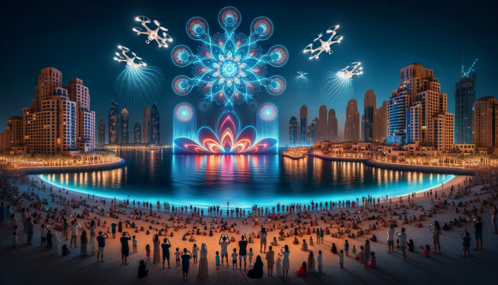 DSF Drone Shows at Bluewaters and The Beach, JBR