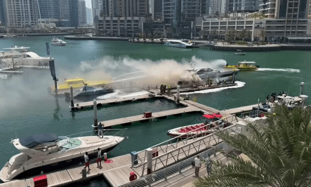 Firefighters Contain Blaze on Luxury Yacht in Dubai Marina